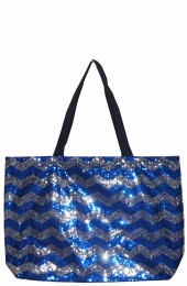 Sequin Tote Bag-ZIQ678/ROYAL/BLUE